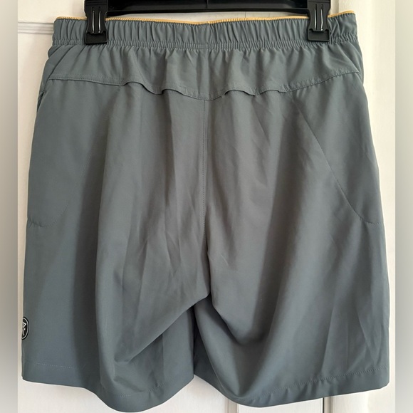 Roark Athletic Shorts in Green with Yellow Details - Picture 2 of 5